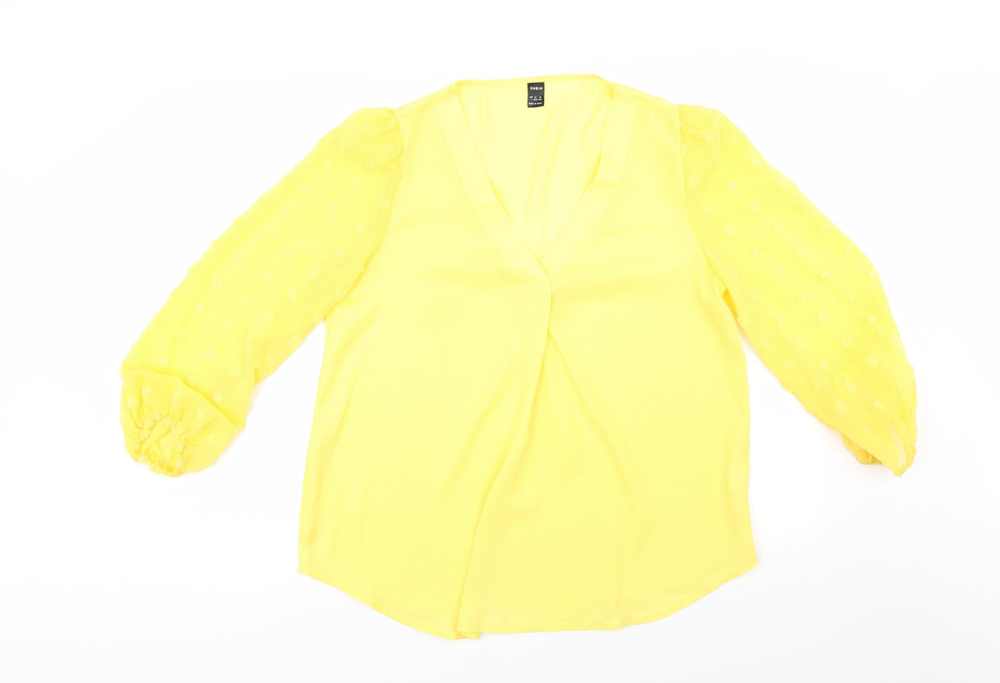SheIn Womens Yellow   Basic Blouse Size 14