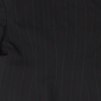 Liquid Womens Black Striped  Jacket Suit Jacket Size 14
