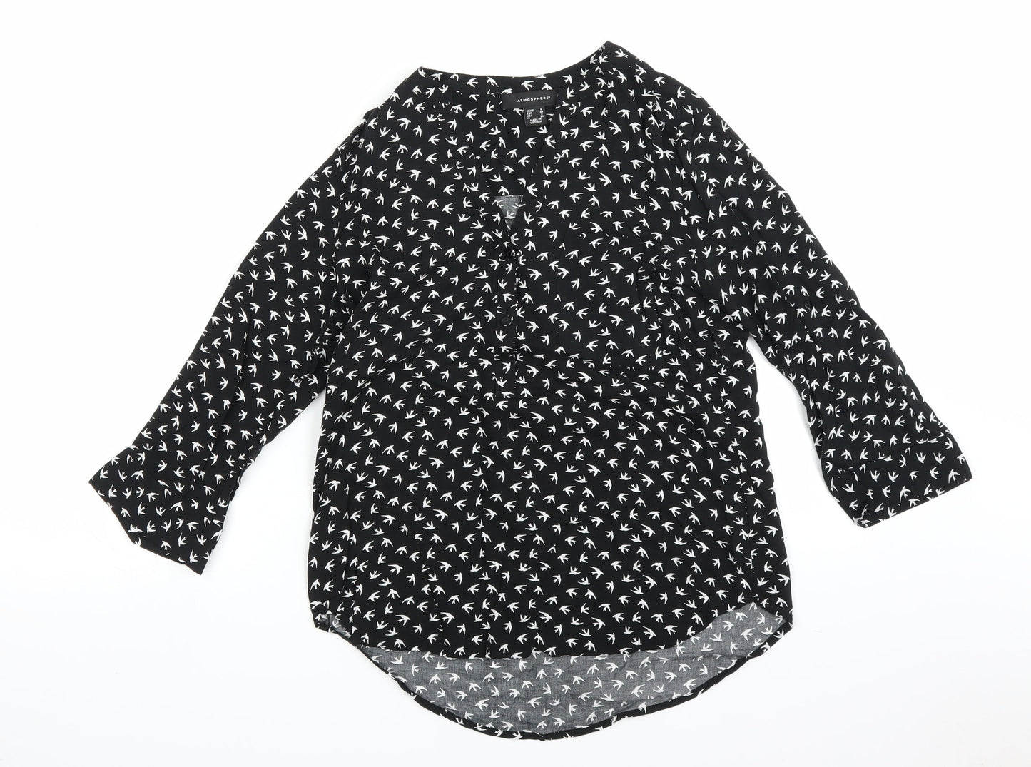 Womens UK Size 6 Atmosphere Black Basic Blouse