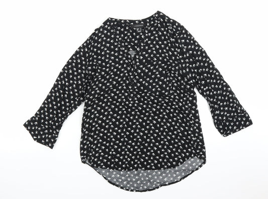 Womens UK Size 6 Atmosphere Black Basic Blouse