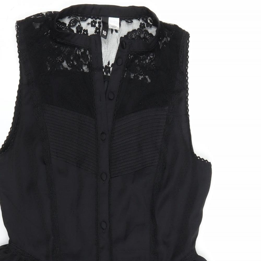 H&M Womens Black   Fit & Flare  Size 10