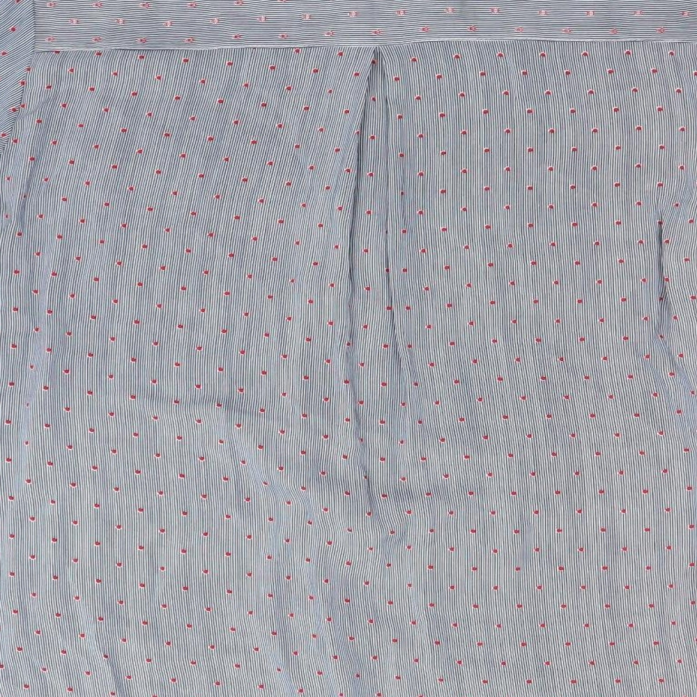 f.d.joseph Womens Blue Polka Dot  Basic Blouse Size M
