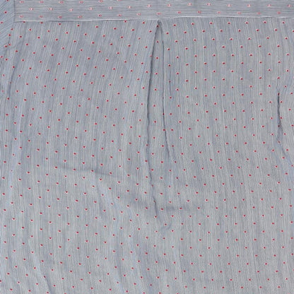 f.d.joseph Womens Blue Polka Dot  Basic Blouse Size M