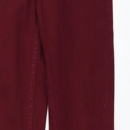Topshop Womens Red  Denim Straight Jeans Size 29 in L30 in