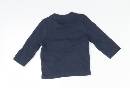 John Lewis Baby Blue   Basic T-Shirt Size 0-3 Months