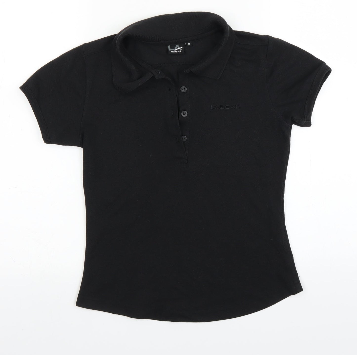 LA Gear Womens Black   Basic Polo Size 8