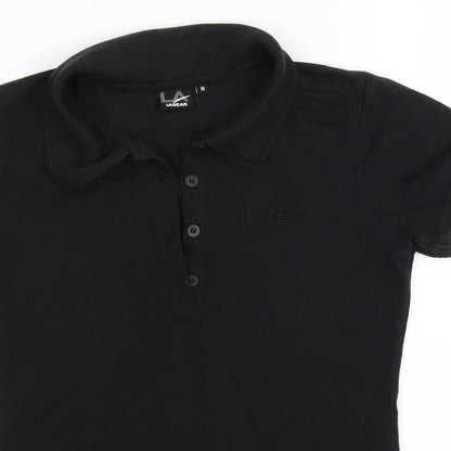 LA Gear Womens Black   Basic Polo Size 8