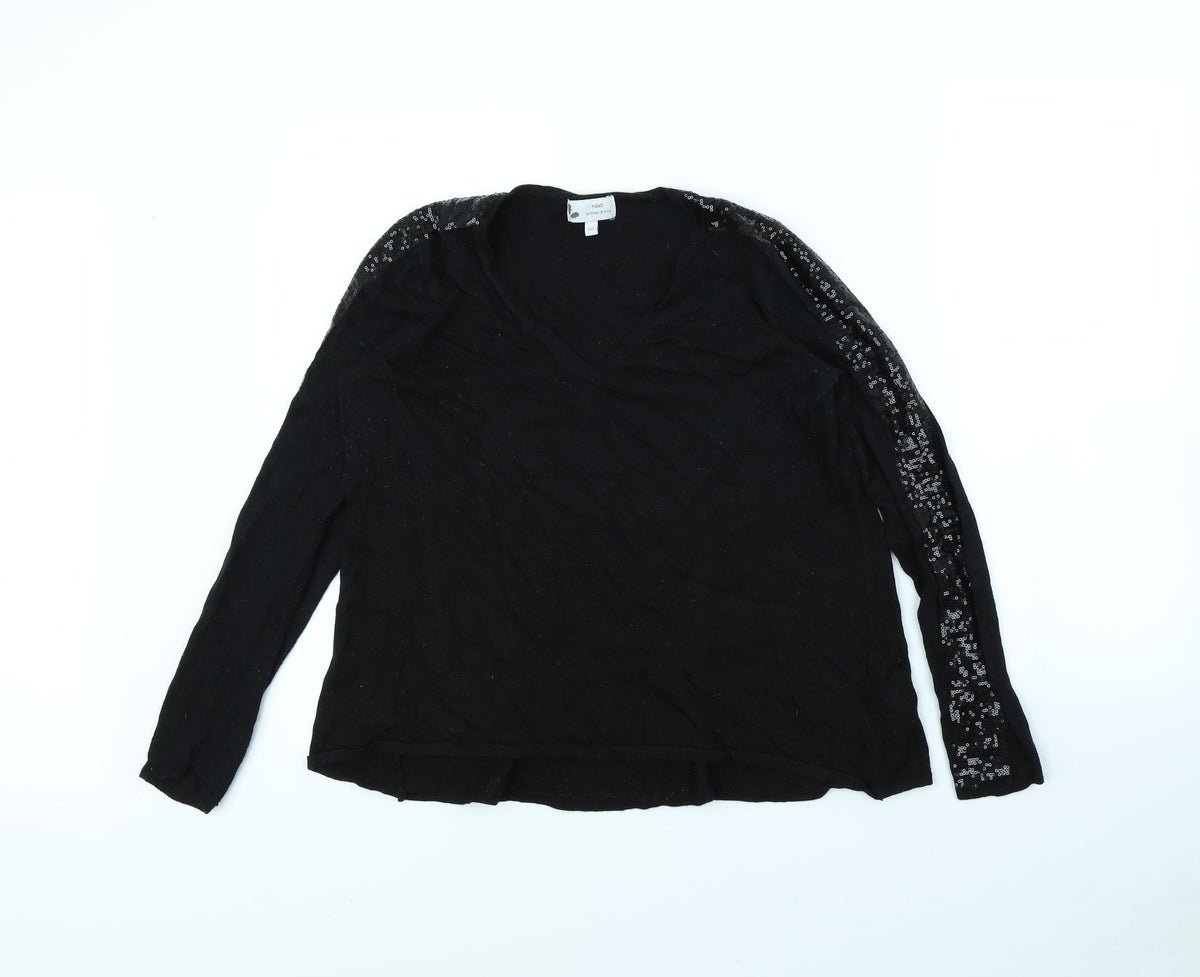 Next Womens Black   Pullover Jumper Size 10