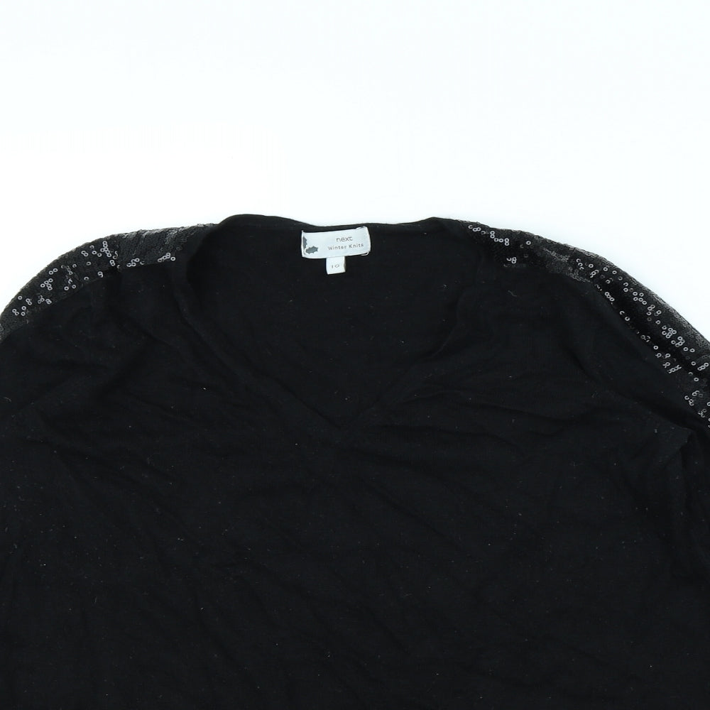 Next Womens Black   Pullover Jumper Size 10