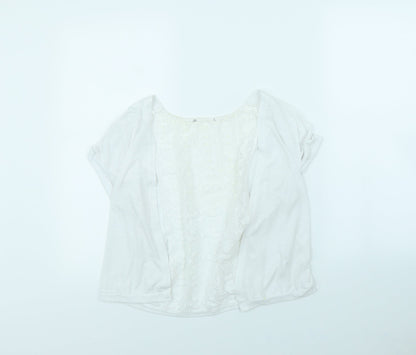 George Womens White   Cardigan Jumper Size 16