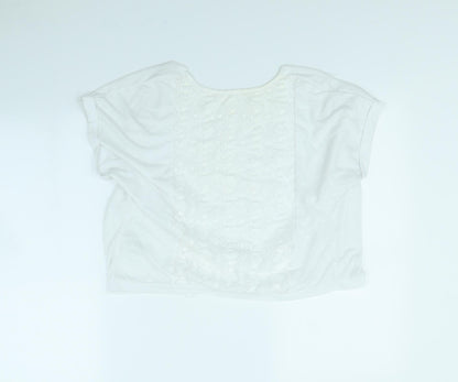 George Womens White   Cardigan Jumper Size 16