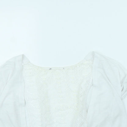 George Womens White   Cardigan Jumper Size 16
