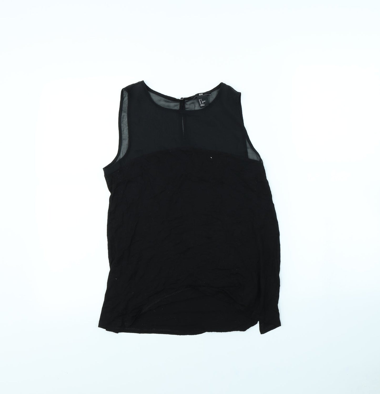 Womens UK Size S H&M Black Basic T-Shirt
