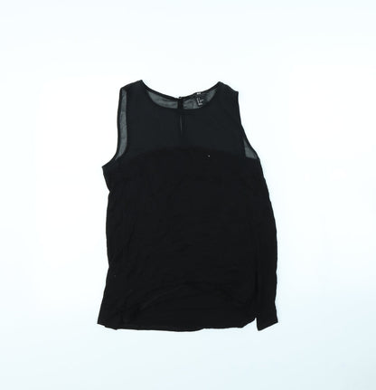 Womens UK Size S H&M Black Basic T-Shirt