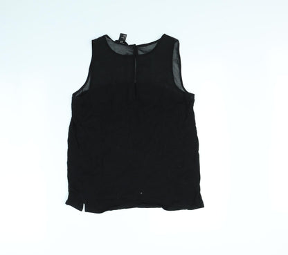 Womens UK Size S H&M Black Basic T-Shirt