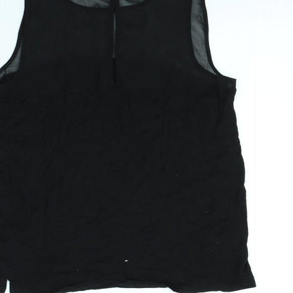 Womens UK Size S H&M Black Basic T-Shirt