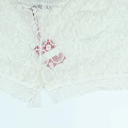 Boohoo Womens White   Cut-Off Shorts Size 12