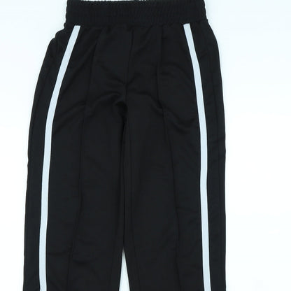 Primark Womens Black   Trousers  Size XS L28 in - popper leg close detail