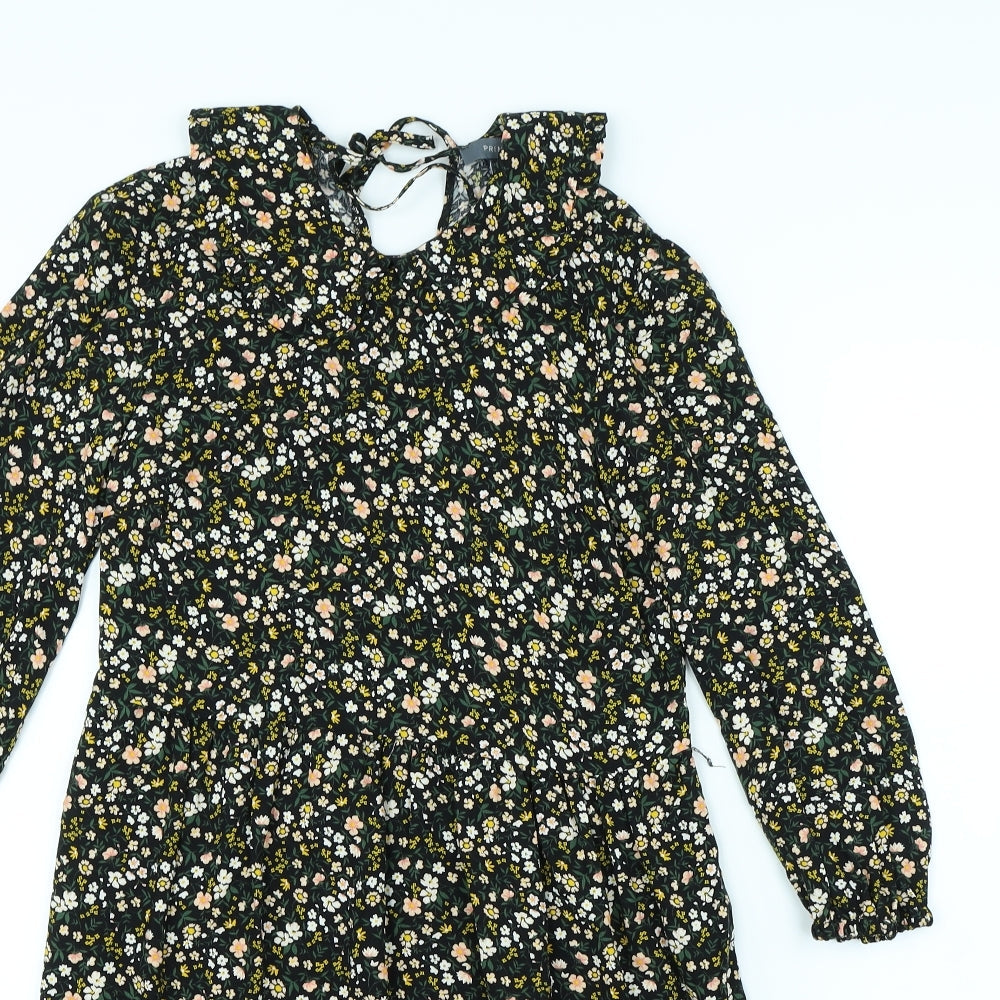 Primark Womens Black Floral  Mini  Size 4