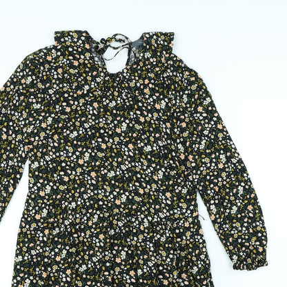 Primark Womens Black Floral  Mini  Size 4
