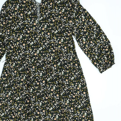 Primark Womens Black Floral  Mini  Size 4