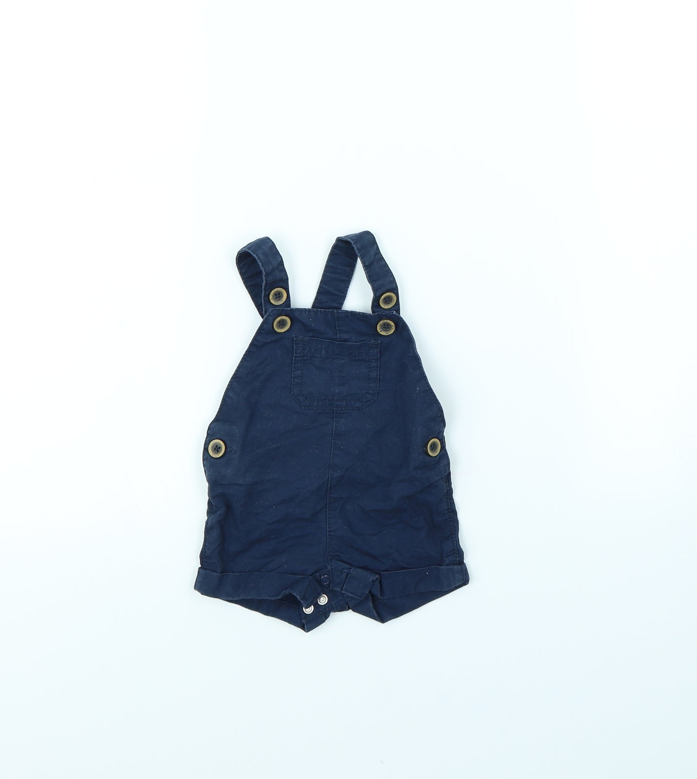 F&F Girls Blue   Dungaree One-Piece Size 0-3 Months