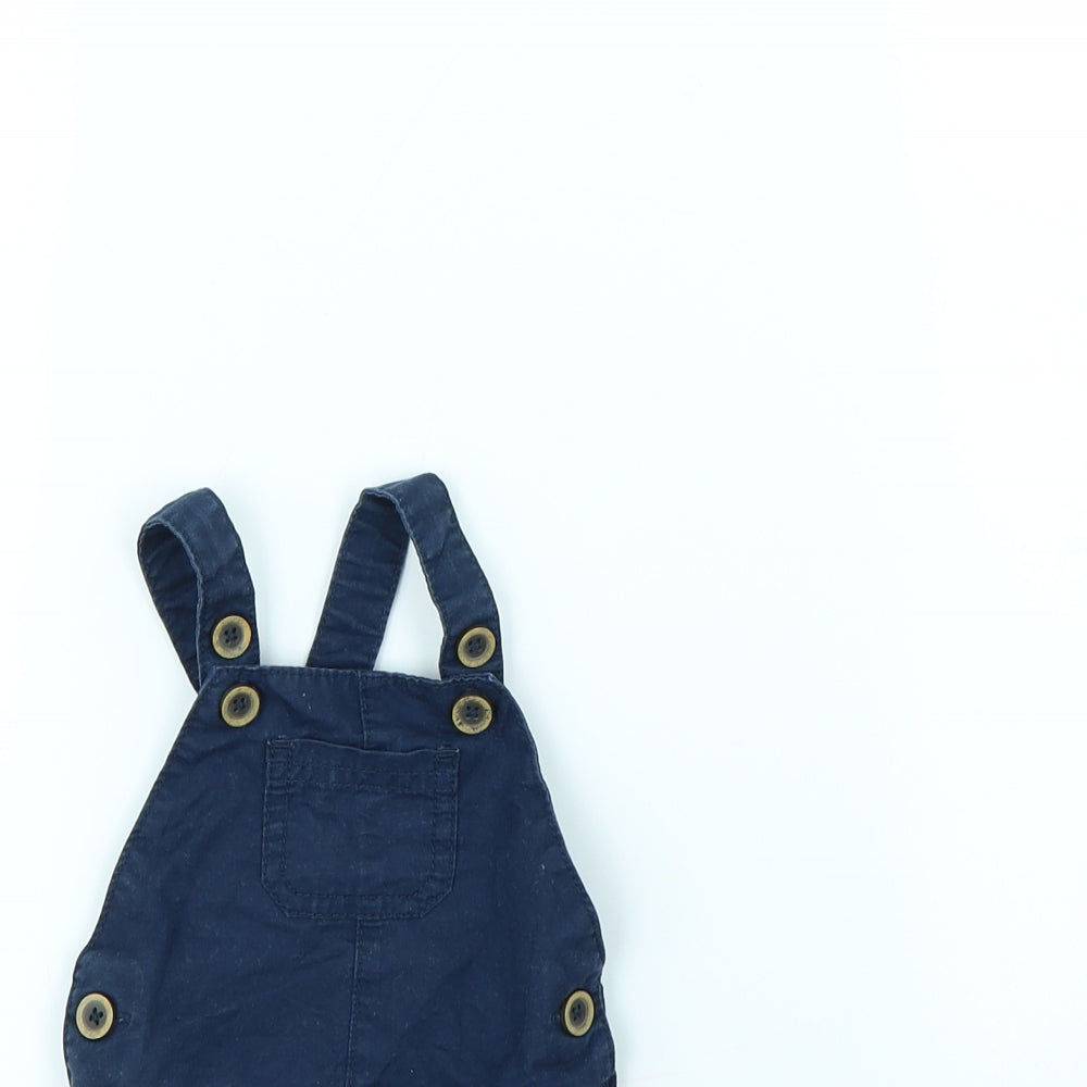 F&F Girls Blue   Dungaree One-Piece Size 0-3 Months