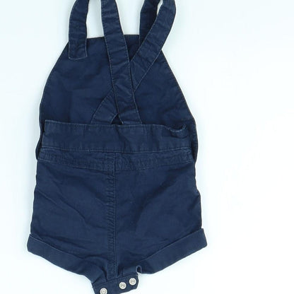 F&F Girls Blue   Dungaree One-Piece Size 0-3 Months