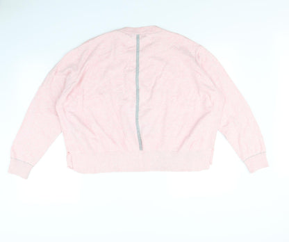 M&s Womens Pink   Pullover Jumper Size L  - Star pattern
