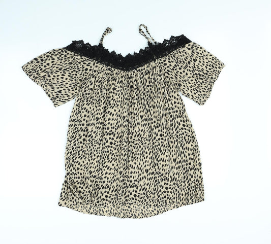 Womens UK Size 8 pep & Co Brown Basic Blouse