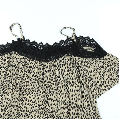 Womens UK Size 8 pep & Co Brown Basic Blouse