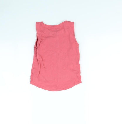 John Lewis Girls Pink   Basic Tank Size 7 Years