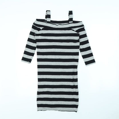 Atmosphere Womens Grey Striped  Mini  Size 10