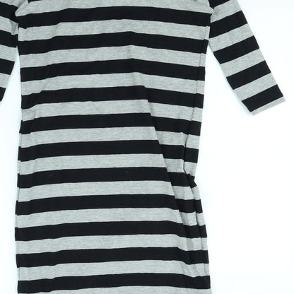 Atmosphere Womens Grey Striped  Mini  Size 10