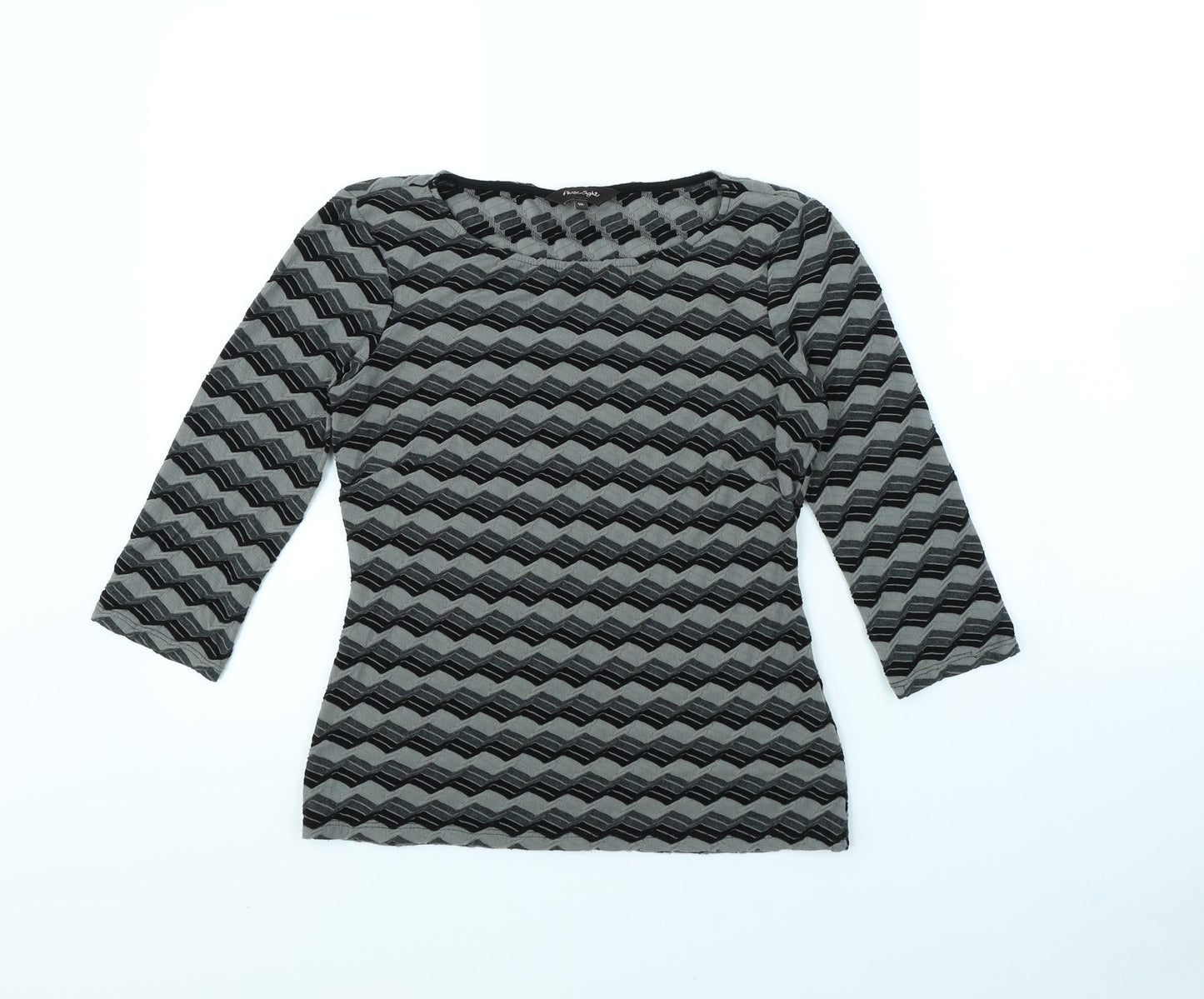 Phase Eight Womens Grey Striped  Pullover Jumper Size 10