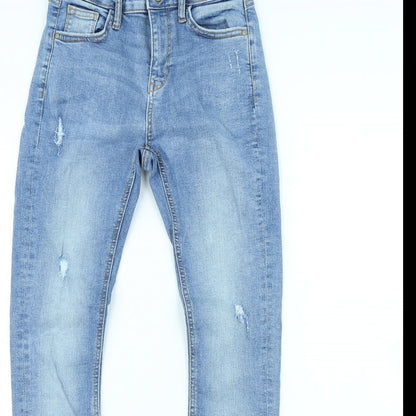 Denim & Co. Womens Blue   Straight Jeans Size 4 L27 in