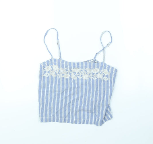 Womens UK Size L Hollister Blue Basic Tank