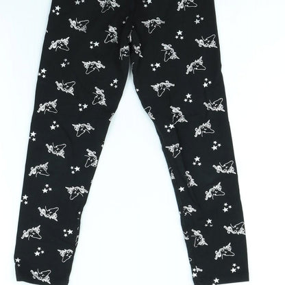 Nutmeg Girls Black Spotted  Capri Trousers Size 8 Years