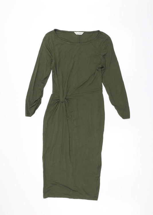 Miss Selfridge Womens Green   Pencil Dress  Size 8