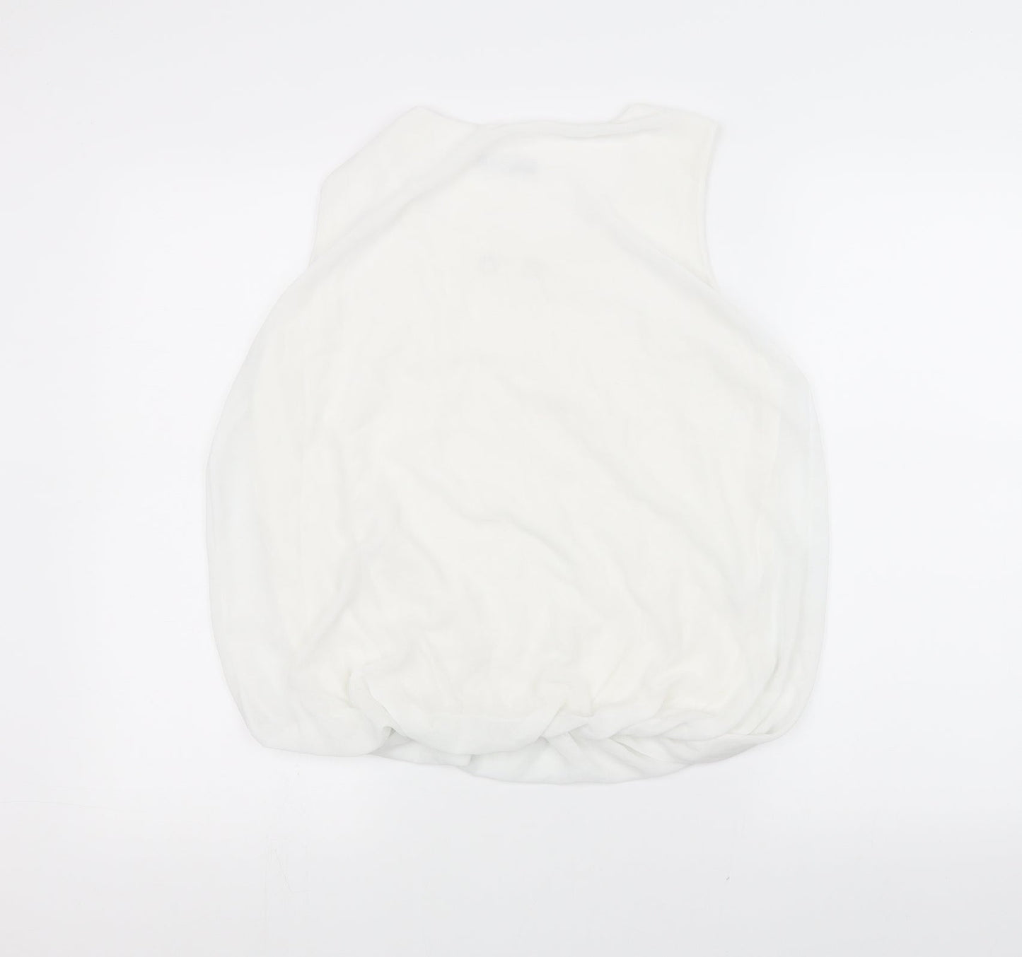 Womens UK Size S Quiz White Basic T-Shirt