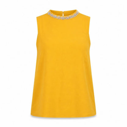 Womens UK Size 6 Dorothy Perkins Yellow Basic T-Shirt