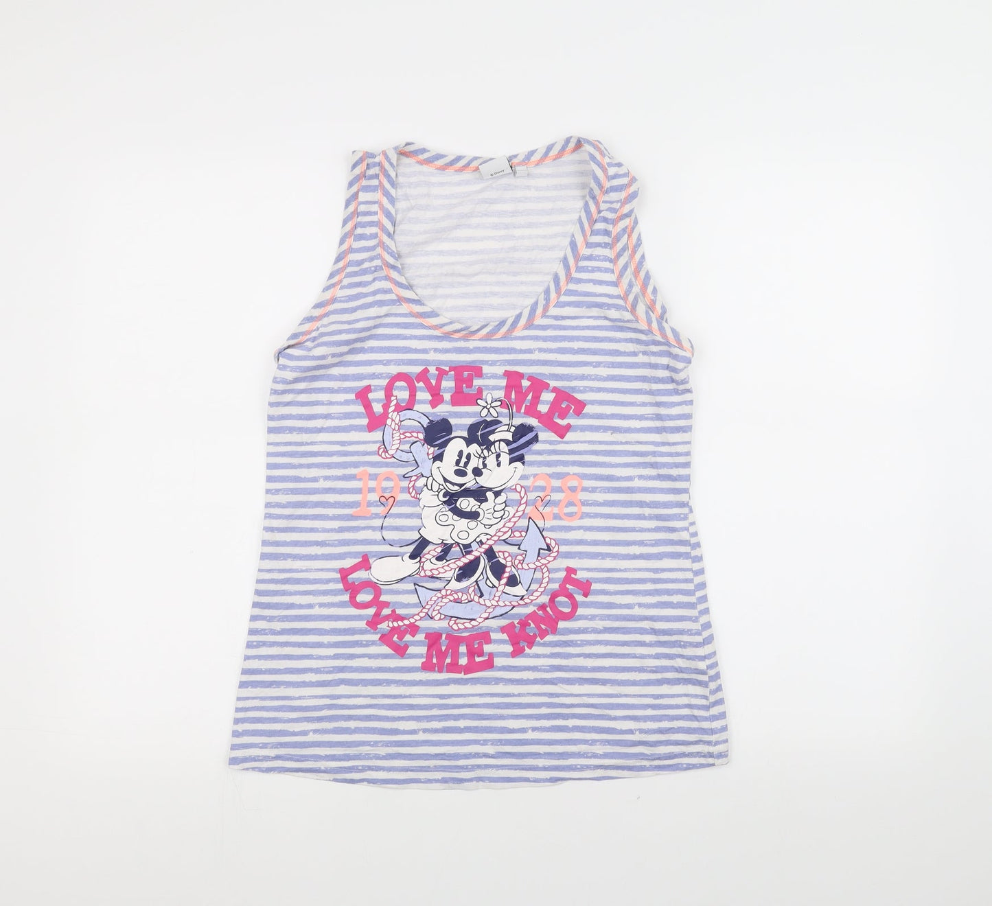 Womens UK Size 8 Disney Blue Basic Tank