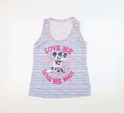 Womens UK Size 8 Disney Blue Basic Tank