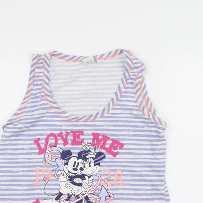 Womens UK Size 8 Disney Blue Basic Tank