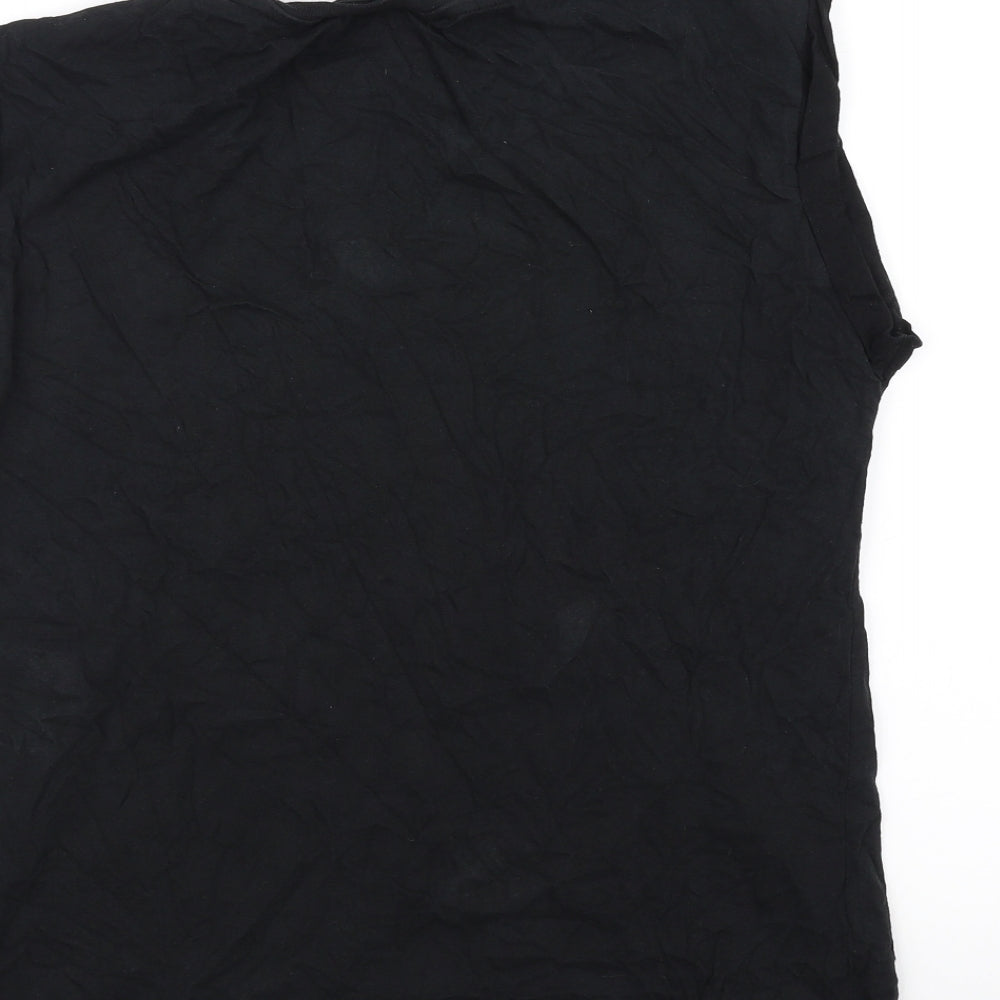 Womens UK Size 12 Atmosphere Black Basic T-Shirt