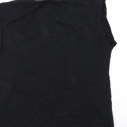 Womens UK Size 12 Atmosphere Black Basic T-Shirt