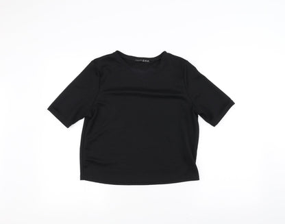 Womens UK Size 12 Atmosphere Black Basic T-Shirt