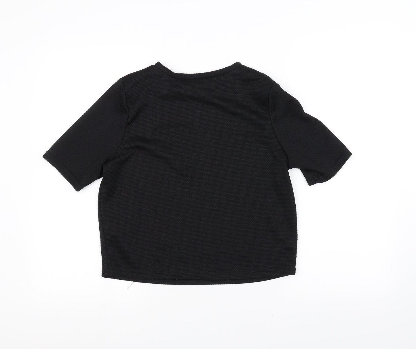 Womens UK Size 12 Atmosphere Black Basic T-Shirt