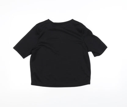 Womens UK Size 12 Atmosphere Black Basic T-Shirt