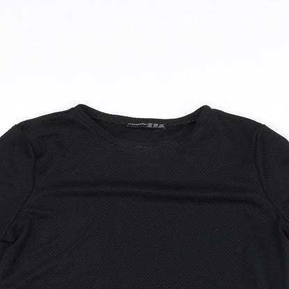 Womens UK Size 12 Atmosphere Black Basic T-Shirt